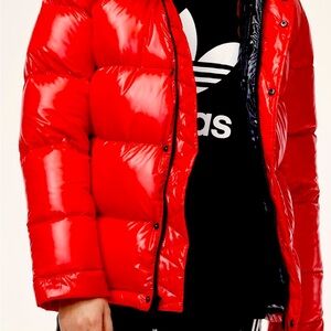 Aritzia Red Gloss Super Puffer